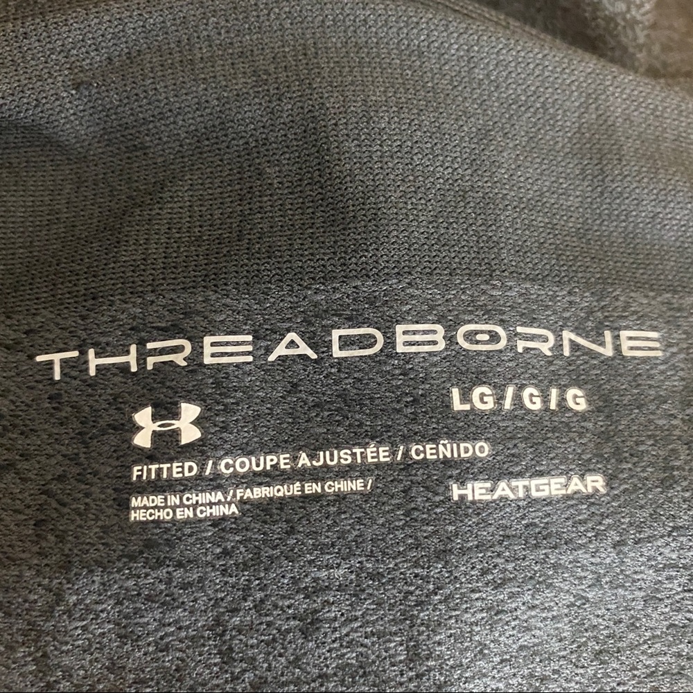 Under Armour Threadborne Black Fitted Heatgear Fu… - image 4